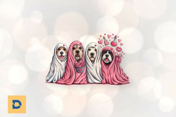 Adorable Valentine's Day Dog PNG