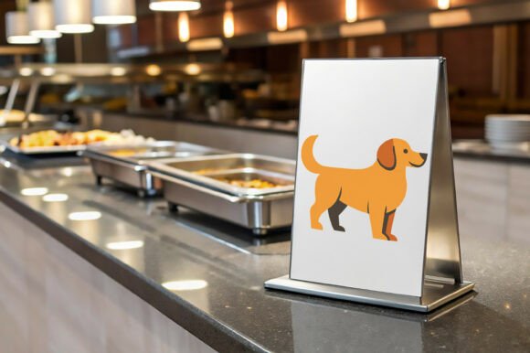 Cartoon Style Golden Retriever Dog