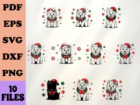 Christmas Dog Lover White Terrier