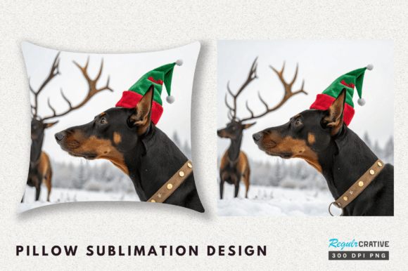 Christmas Dog Pillow Doberman Review