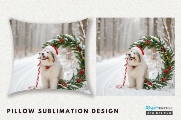 Christmas Dog Pillow Review: Festive Dog Embroidery Design
