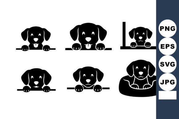 Cute Black Puppy Dog Icons
