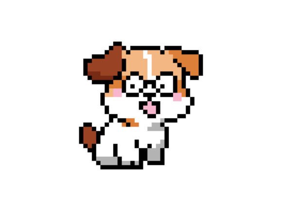 Cute Illustration Pixel Art Dog Bundle