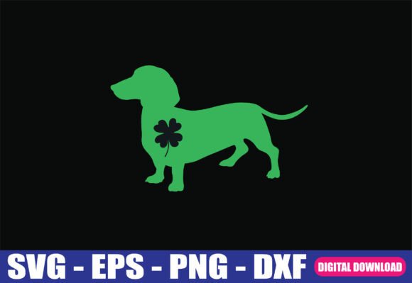 Dachshund Dog Shamrock St. Patrick's Day