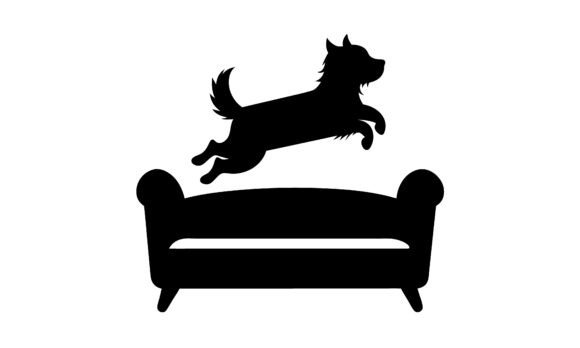 Dog Jumping over Couch Silhouette: A Designer's Review