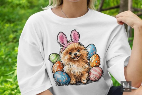 Easter Pomeranian Dog Sublimation Design Review