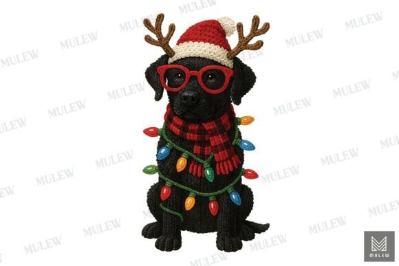 Faux Crochet Christmas Maltese Dog PNG Review