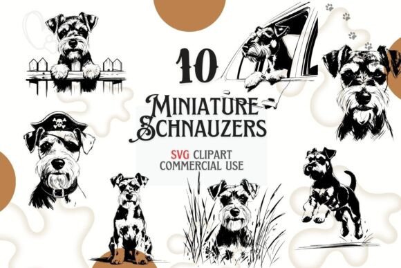 Miniature Schnauzer Bundle SVG Dogs