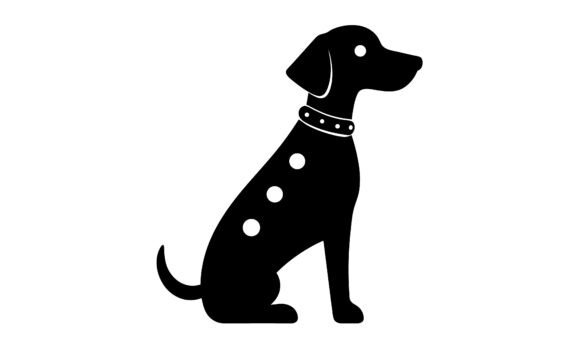 Silhouette of a Dalmatian Dog Sitting Review