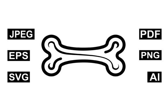 Stylized Dog Bone Icon Design
