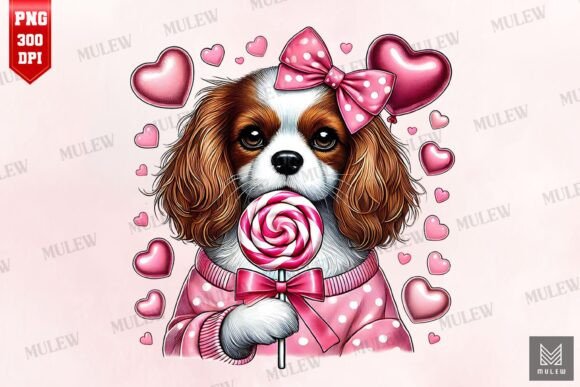 Valentine Cavalier King Dog PNG