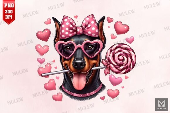 Valentine Doberman Pinscher Dog PNG: A Designer’s Review for Real Projects
